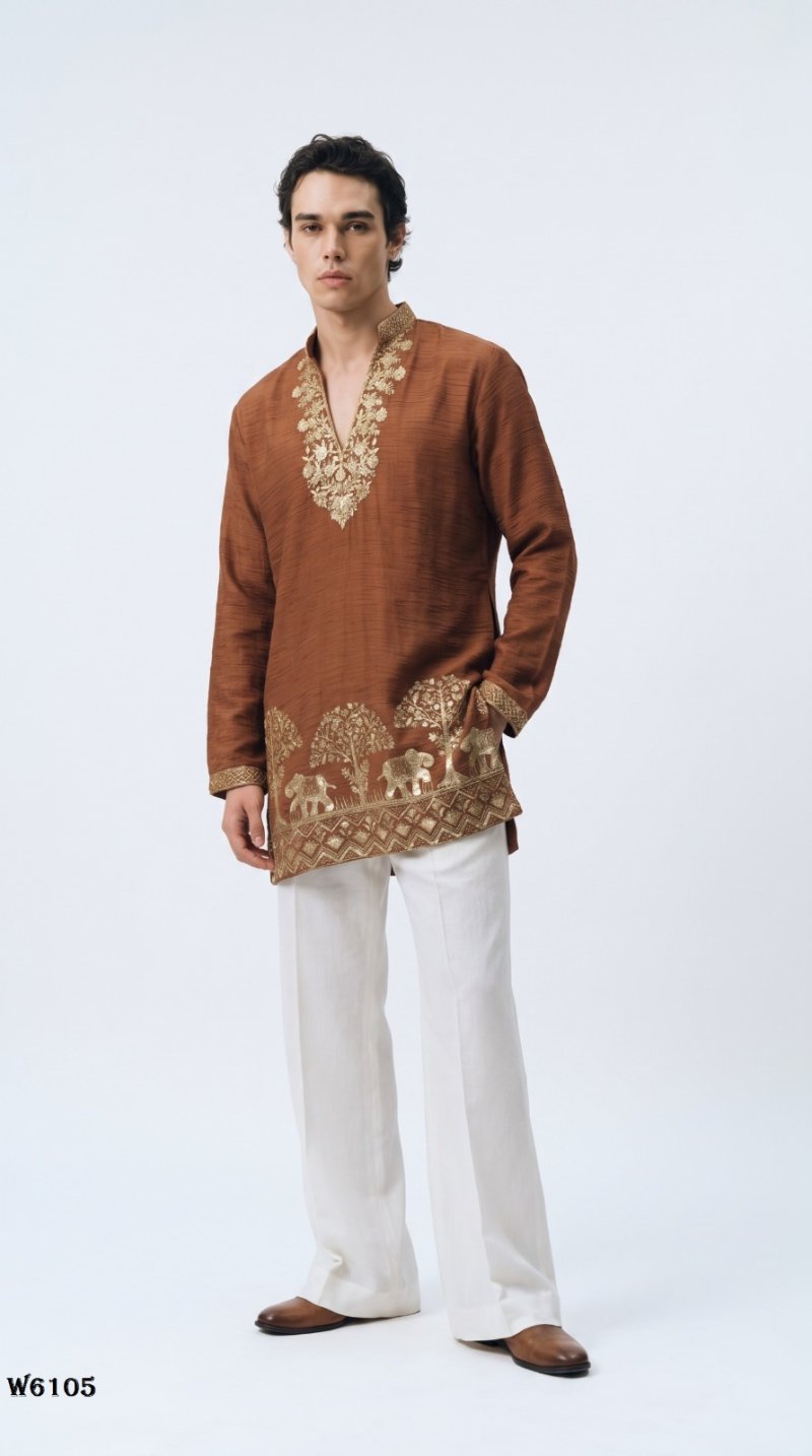 Outluk Wedding Vol 61 Lachaka Mens Kurta With Boot Cut Pant 